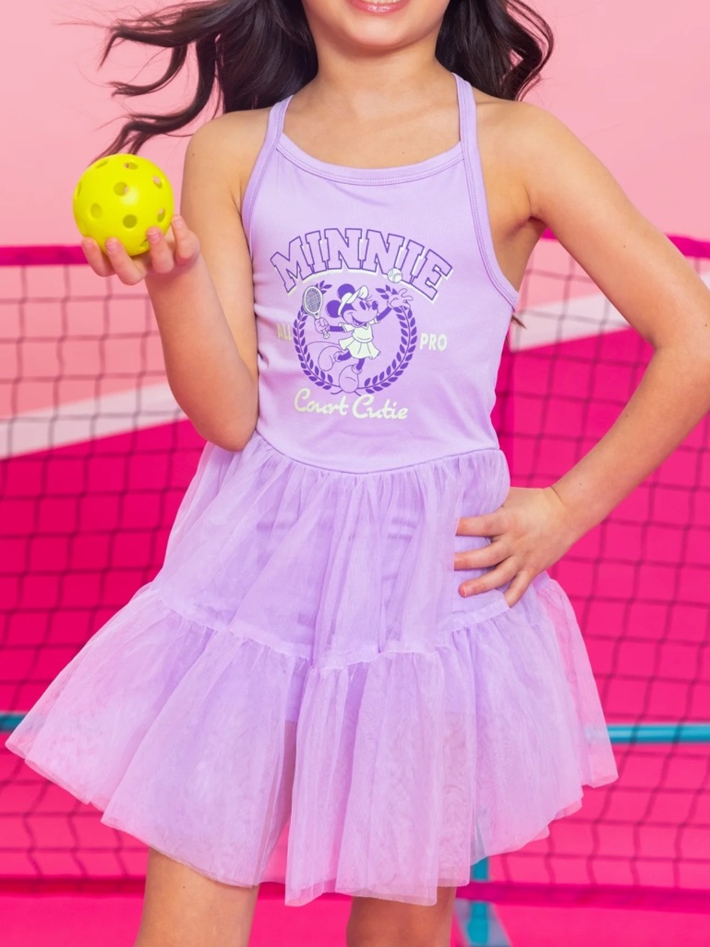 Disney Minnie Mouse Athletic Tennis Dress Purple Tutu Skirt Built in Shorts 4T